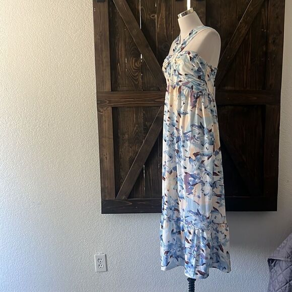 GRACE KARIN Criss Cross Halterneck Sleeveless Summer Floral Flowy A Line Dress - Picture 6 of 13